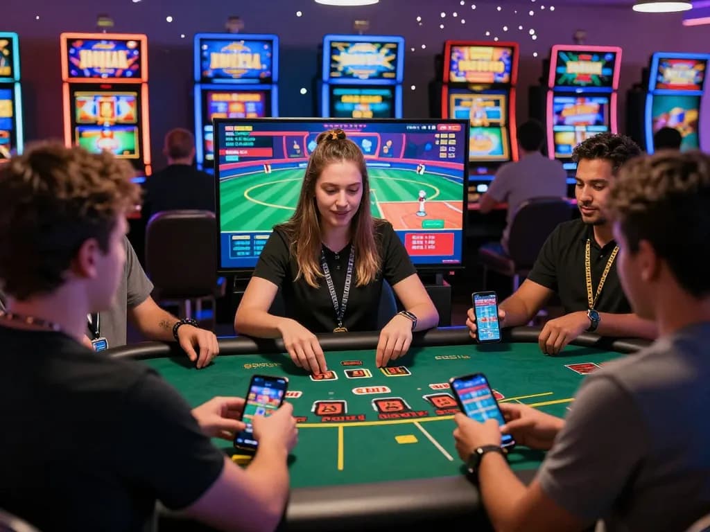 Players engaging with vibrant casino games on their devices showcasing the 88aa link experience.