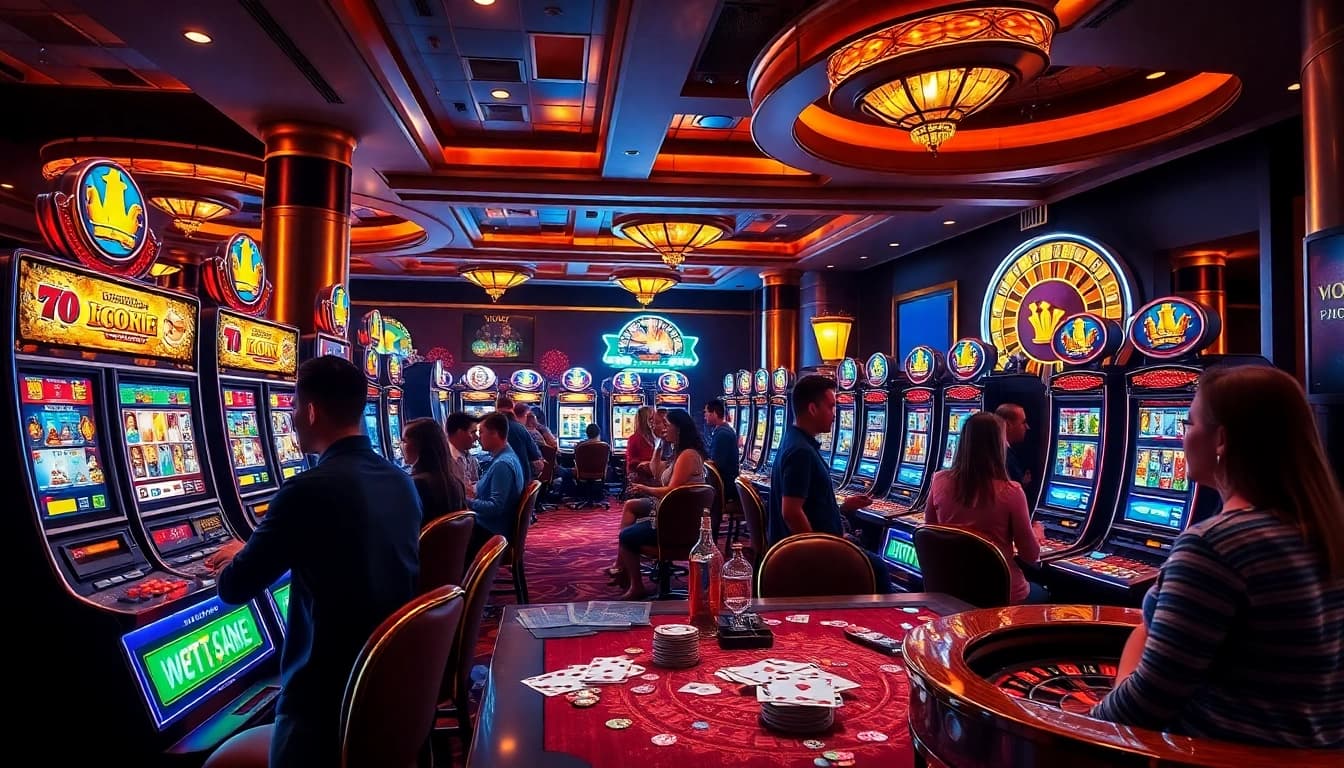 Experience the thrill of slot gacor machines in a vibrant casino atmosphere.