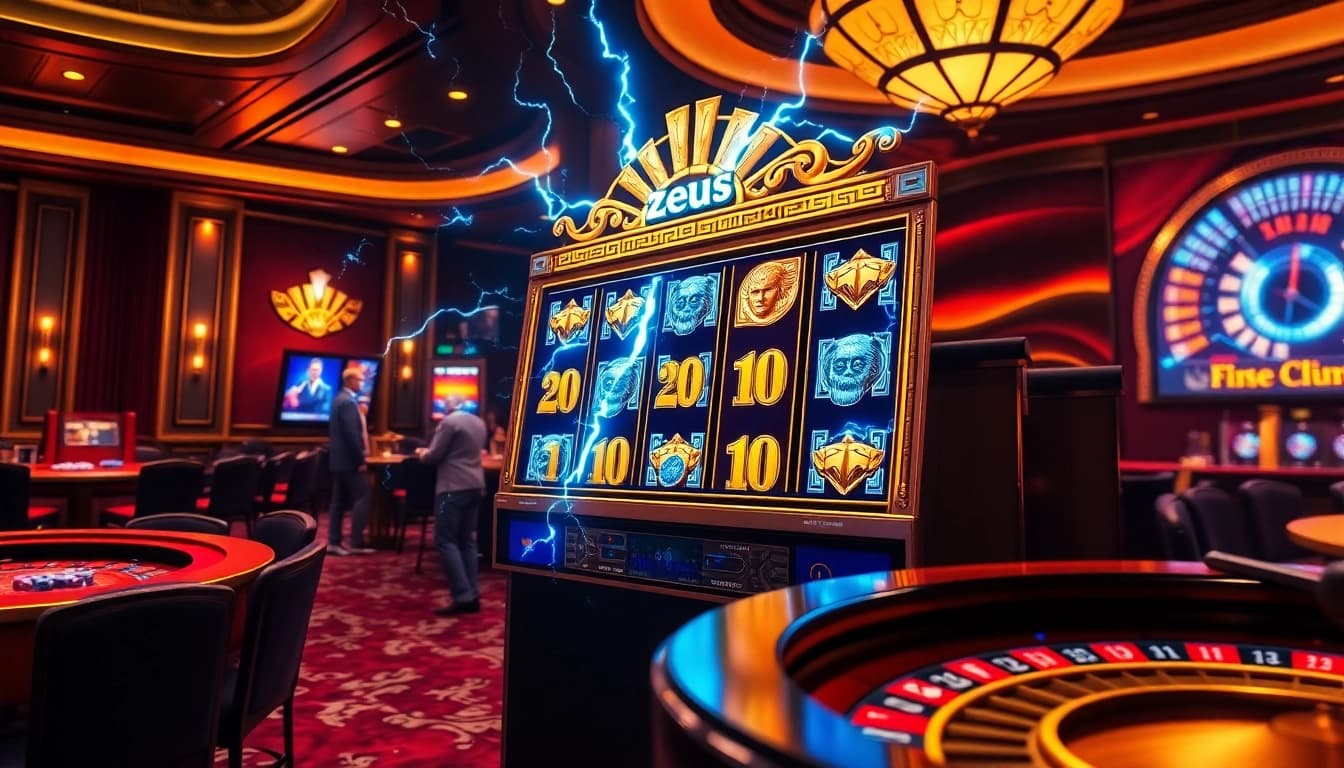 Putar untuk menang di mesin slot zeus yang populer dalam suasana kasino mewah.