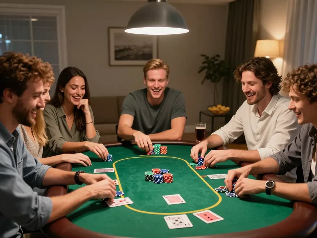 Bongdalu poker night with friends enjoying strategic gameplay and lively interaction.