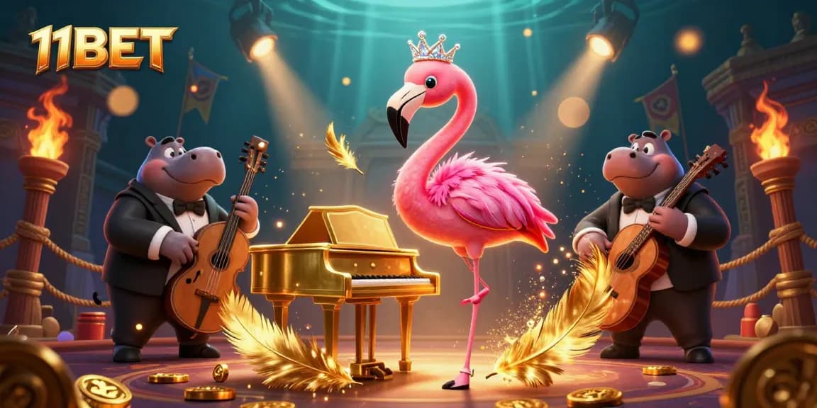 Experience thrilling casino entertainment with 11BET featuring singers and musicians in a vibrant scene.