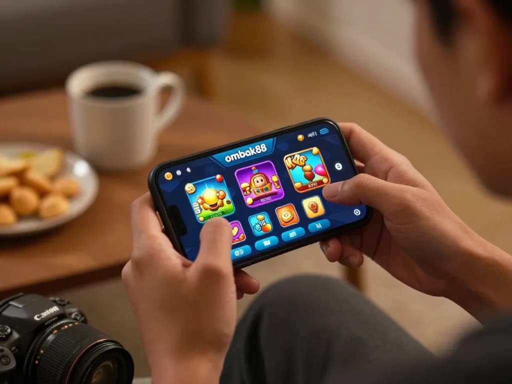 Pemain mengakses aplikasi kasino ombak88 untuk pengalaman bermain game mobile yang mendebarkan