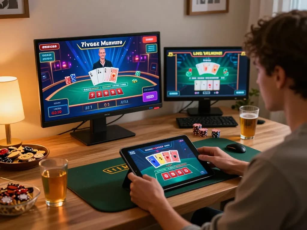 Experience thrilling gameplay at https://rr88.navy/ with exciting live dealer blackjack in a cozy home setting.