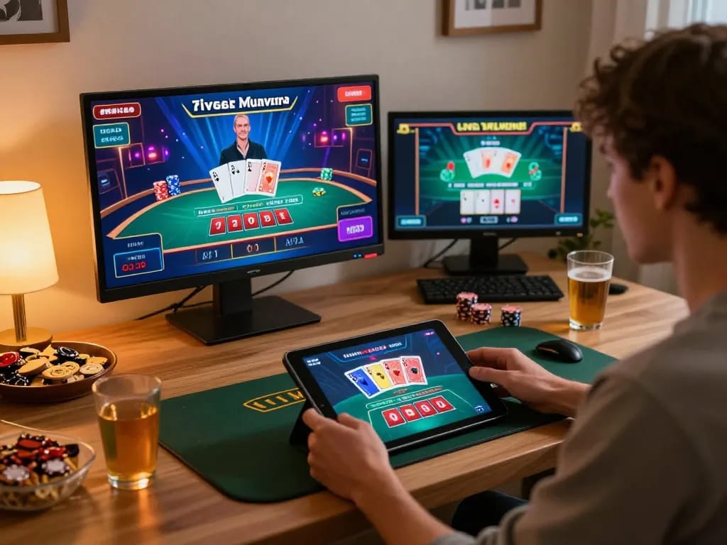 Experience thrilling gameplay at https://rr88.navy/ with exciting live dealer blackjack in a cozy home setting.
