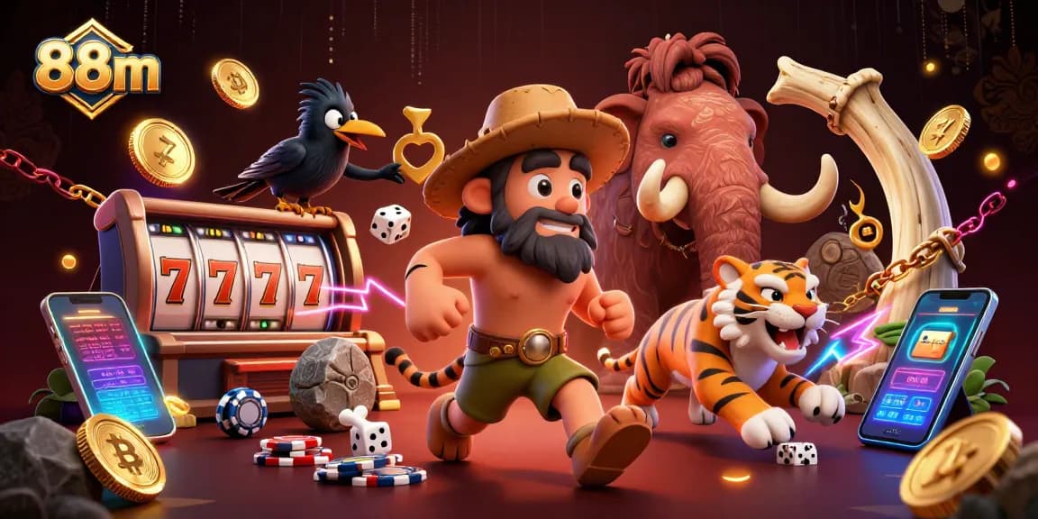 Spin the reels at 88m's lively prehistoric casino with unique characters and thrilling gameplay.