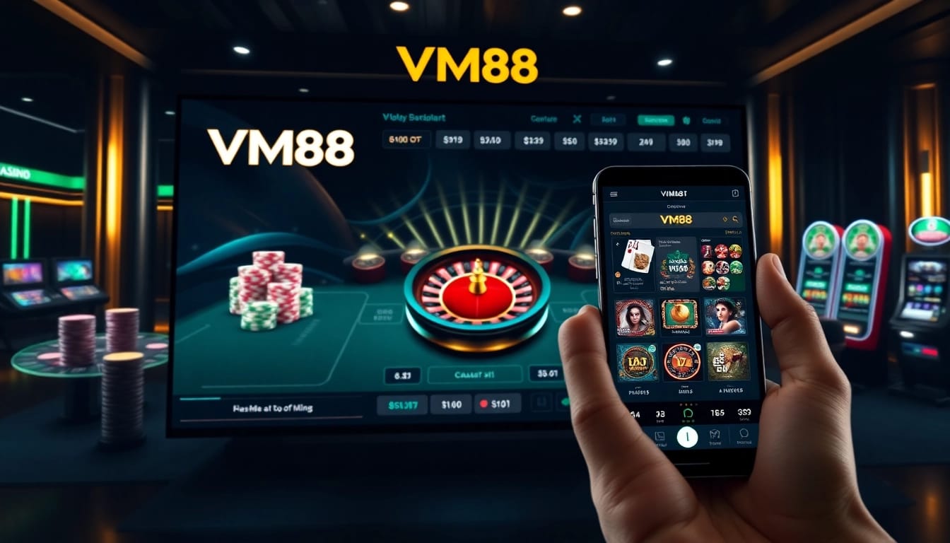 VM88 online casino interface showcasing dynamic roulette wheel and real-time betting features