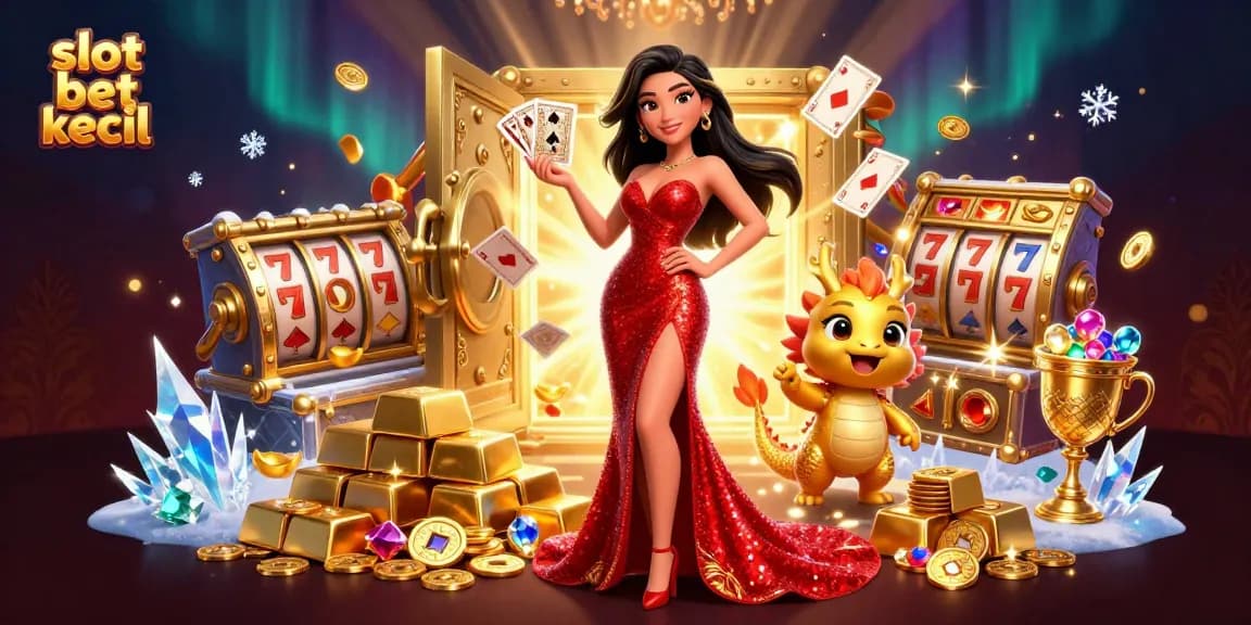 Experience the thrill of slot bet kecil with engaging visuals in a vibrant casino scene.
