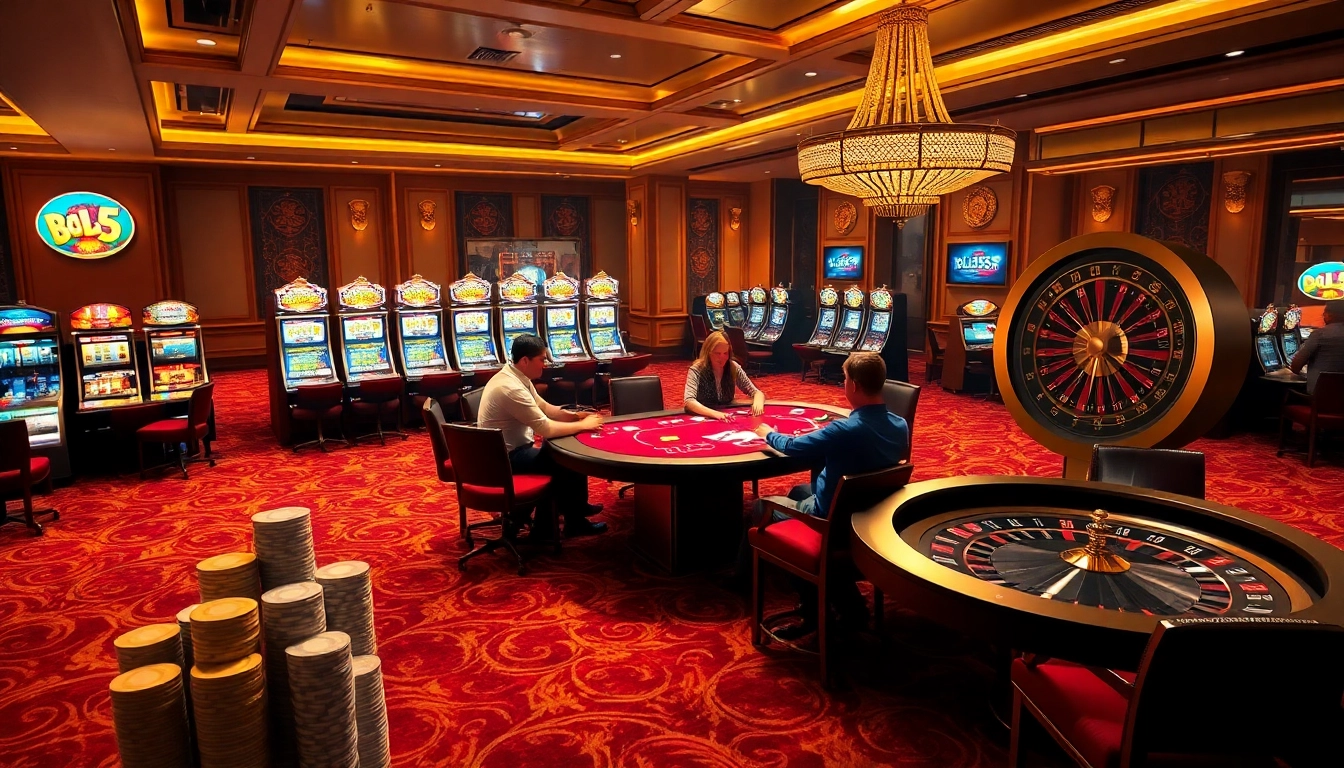 Exciting gaming experience at bl555 poker table in luxurious casino atmosphere.