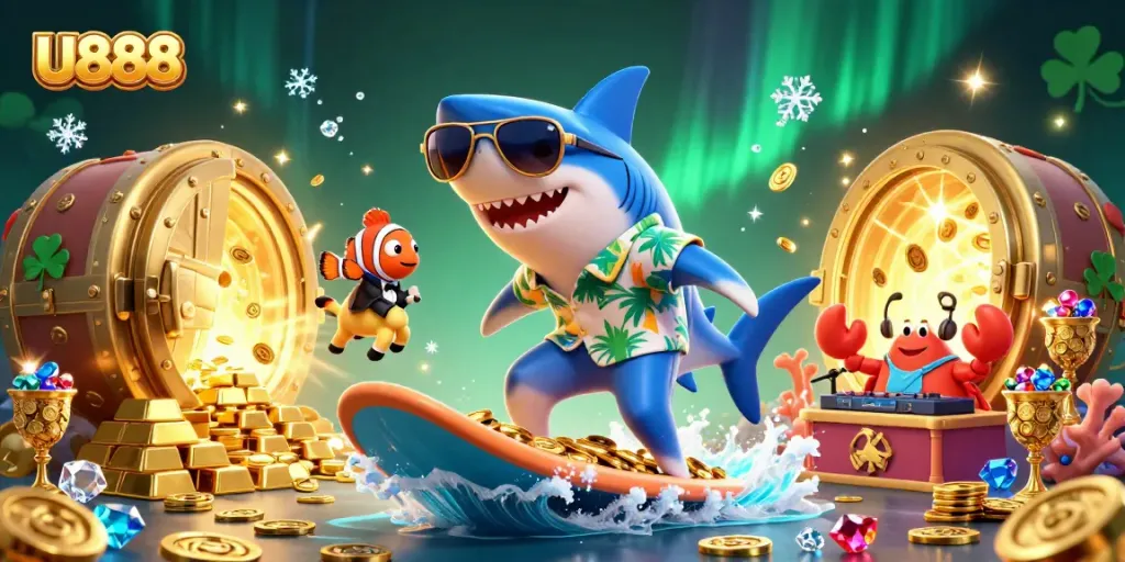 Engage with U888's thrilling casino experience through an exciting undersea adventure.