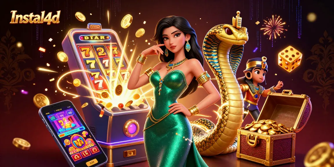 Experience thrilling jackpots at Instal4d with vibrant slot machines and rich casino elements.