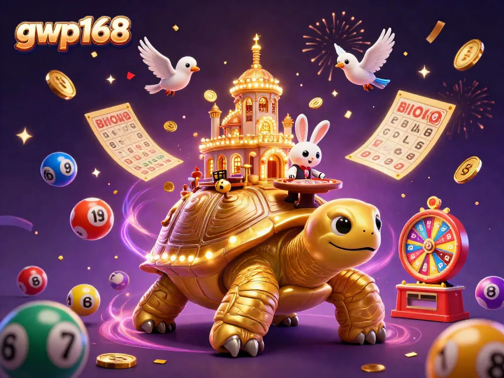 Menggiring keberuntungan dengan gwp168 di kasino virtual yang ceria dan penuh warna.