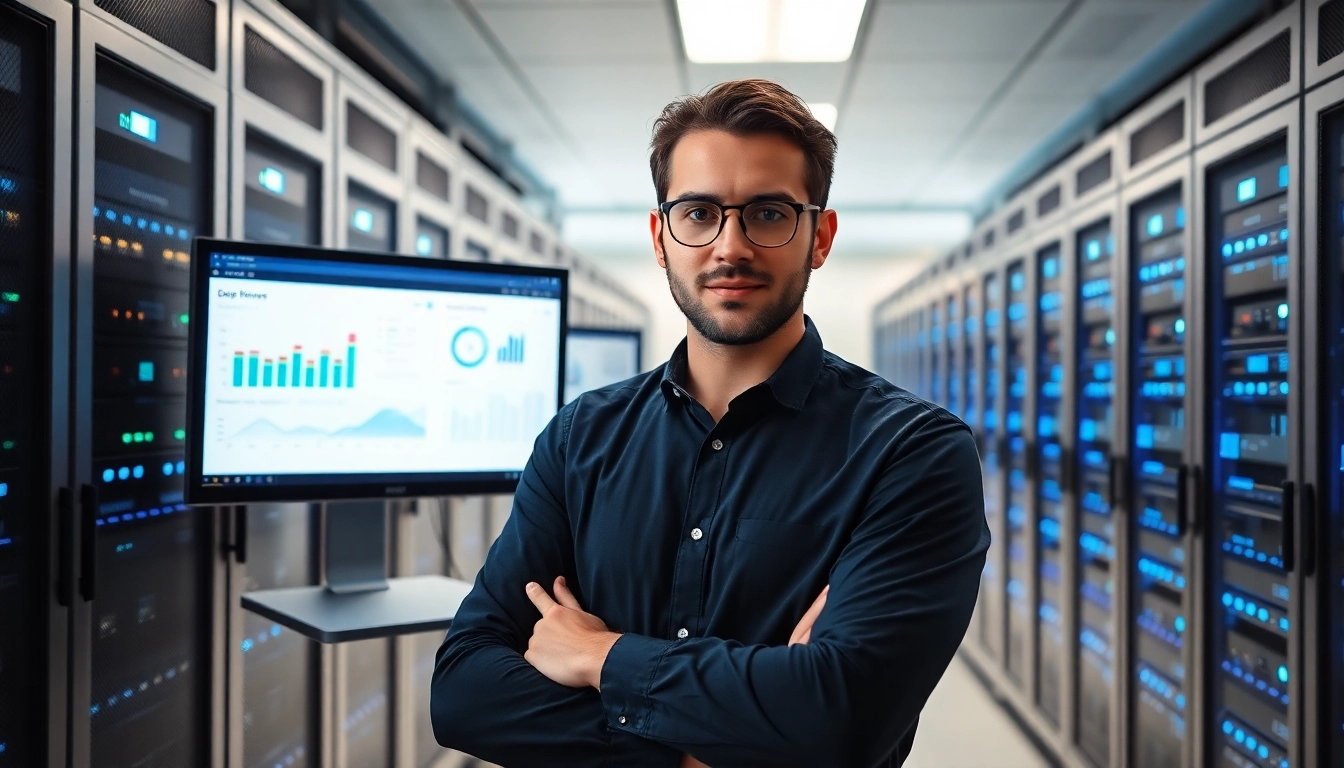 Understand adult website hosting solutions with high-tech server imagery and easy-to-use dashboards.