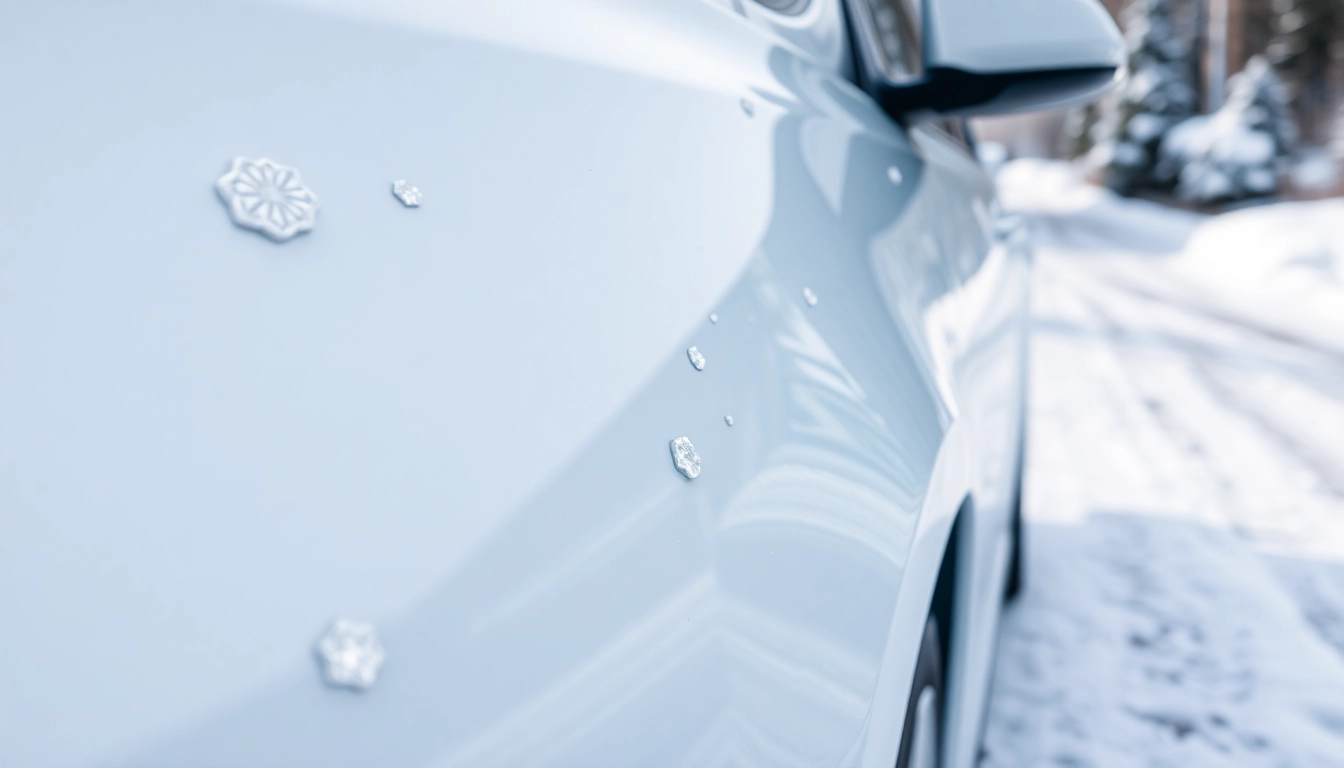 PPF winter road salt protection showcasing the benefits of clear film application on cars.