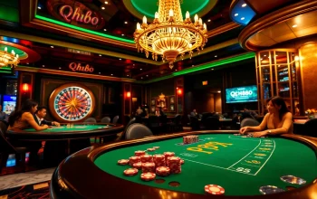 Experience thrilling online gaming at qh88 with vibrant casino visuals of poker and roulette.