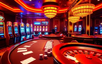 Experience NK88's vibrant casino atmosphere with exciting slots and poker tables.