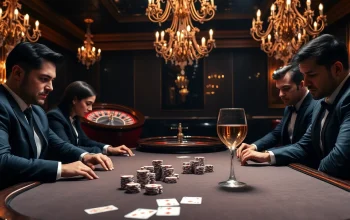 BONG88 poker players engaging in a high-stakes game with professional intensity and luxury.