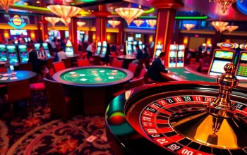 K88 casino excitement with a stylish roulette wheel and poker tables.