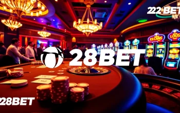 Exciting online gambling scene with poker and roulette at 28BET casino.