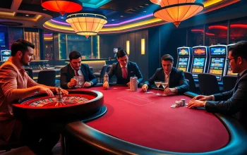 Engage with juragan77 in a vibrant casino scene featuring high-stakes poker and luxury elements.