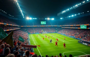 Exciting live football action at https://socolive.com.co/ with cheering fans and vibrant stadium lights.