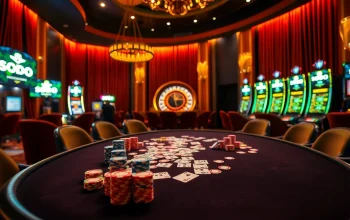 SODO online casino featuring an exciting poker scene with poker chips and vibrant lighting.