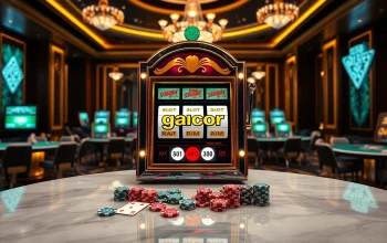 Experience the thrill of Slot gacor as players engage with vibrant machines in a luxurious casino setting.