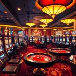 Experience the excitement of gambling with bro138 login at a vibrant, luxury casino scene.