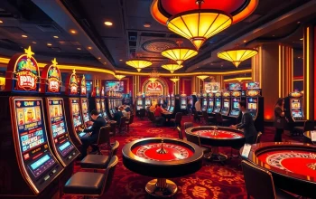 Experience the excitement of gambling with bro138 login at a vibrant, luxury casino scene.