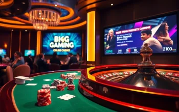 Engage in thrilling games at Big Gaming Online Casino with vibrant tables and poker action.