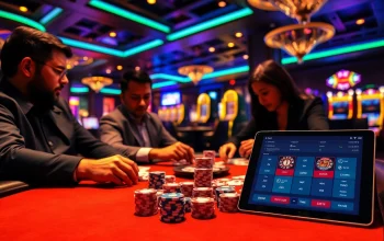 Experience sbobet login indonesia at a lively casino table filled with engaged players and vibrant poker chips.