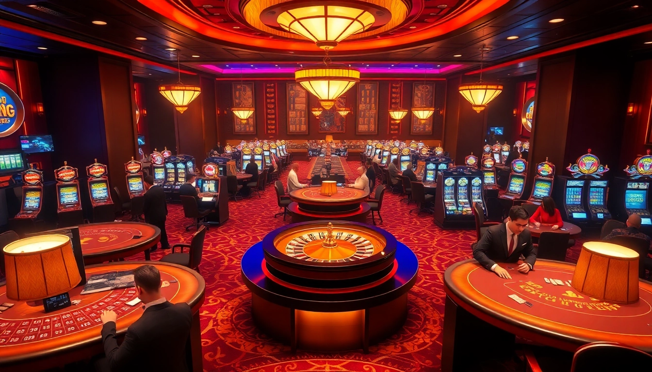 Kuwin casino players experiencing thrilling moments at vibrant gaming tables