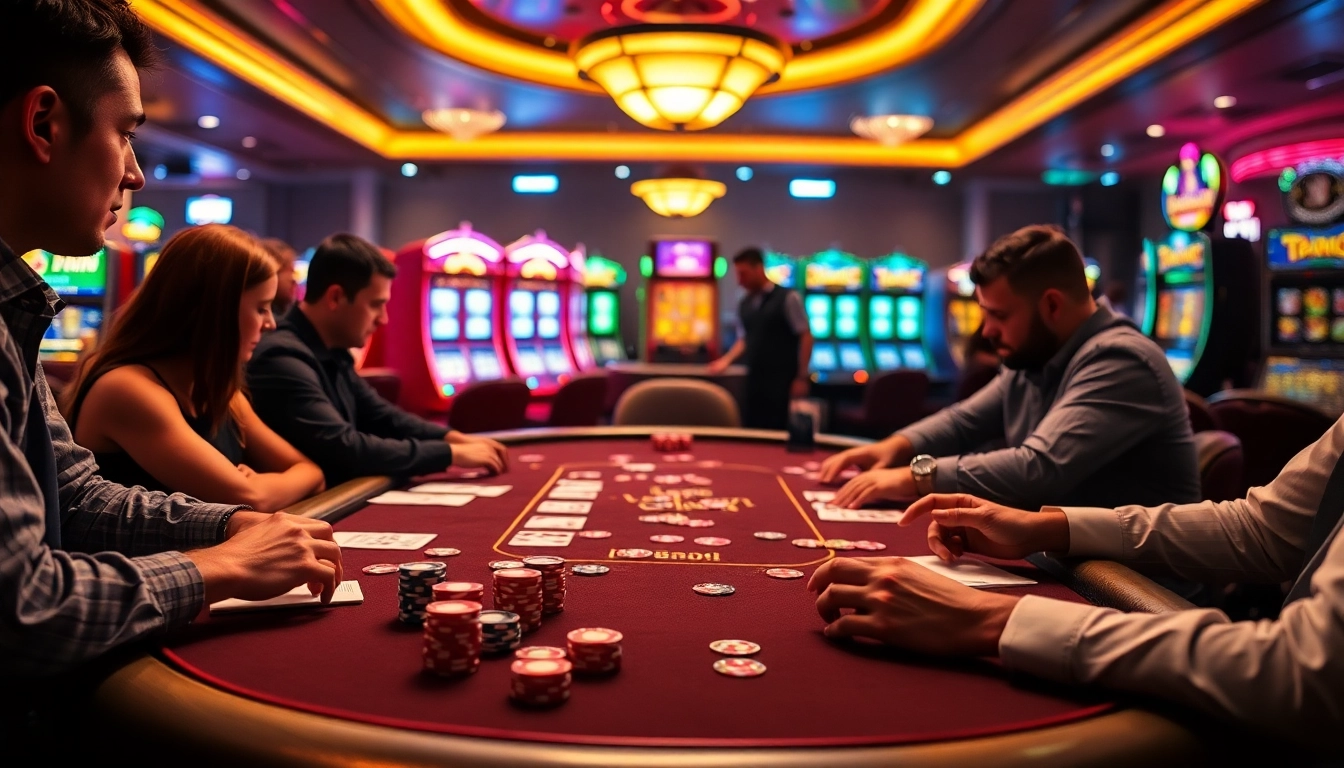 Players experiencing high-stakes poker at 88nn casino, immersed in a thrilling atmosphere.
